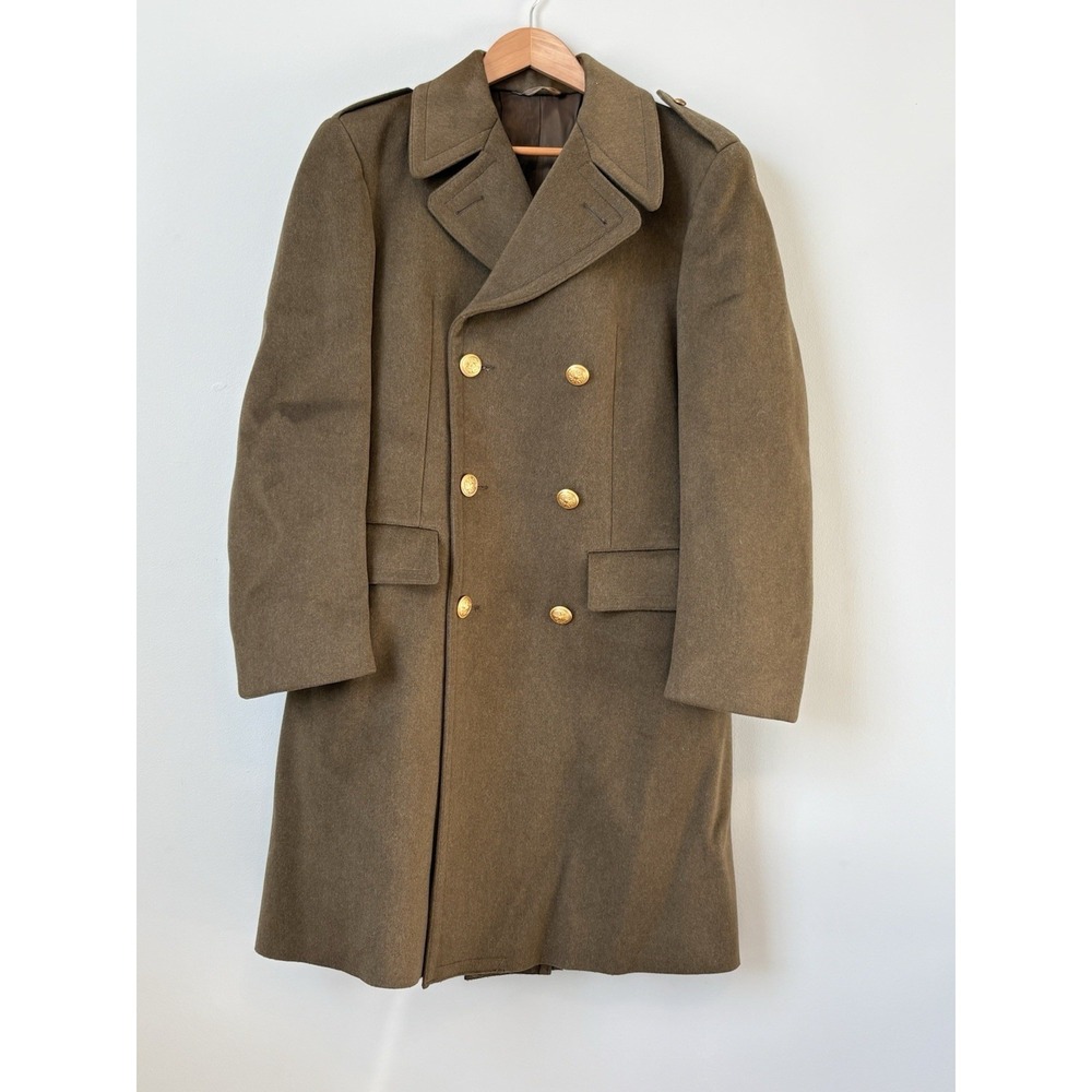 Italian Lanificio LuigiForm authentic Army Military Coat 1977 Size 48 Original